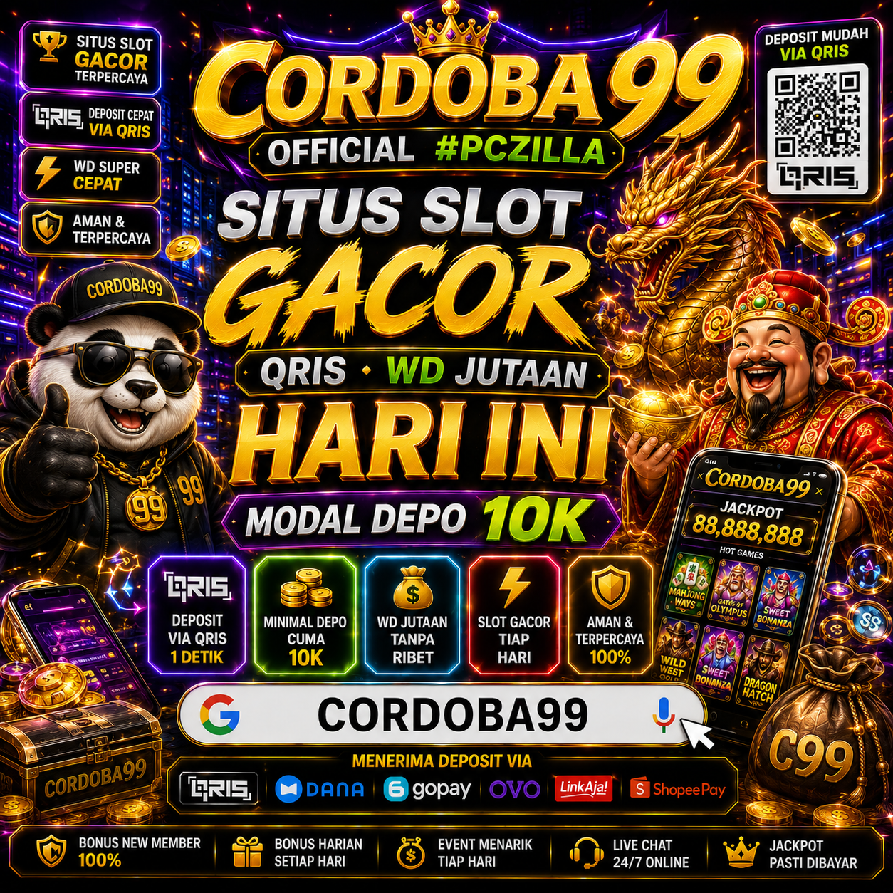 Cordoba99 Official Slot Gacor QRIS PCzilla